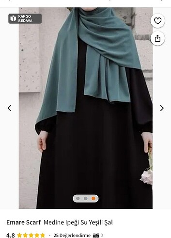 3'LÜ Emare medine ipeği şal