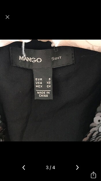 s Beden siyah Renk Mango ceket
