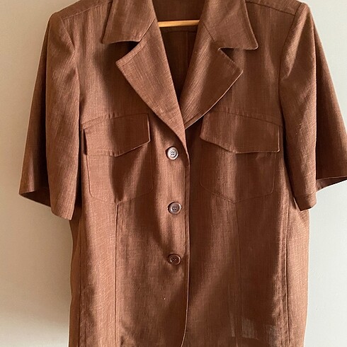50 Beden Foli Kahverengi Blazer