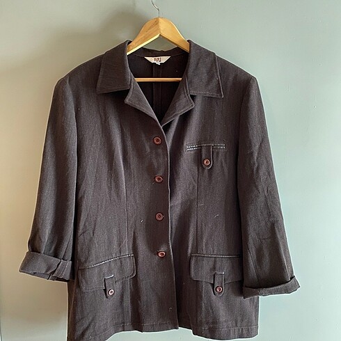 Foli Kahverengi Blazer
