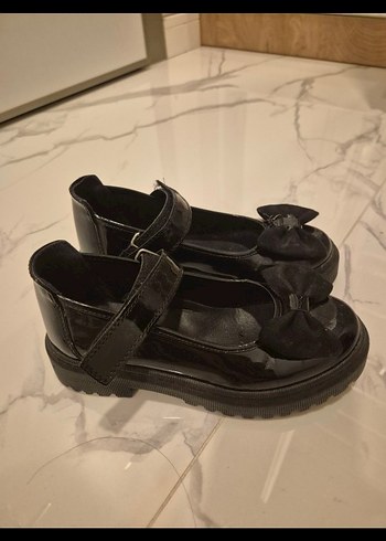 Kız Çocuk Siyah Rugan Goth Babet - Görsel 4