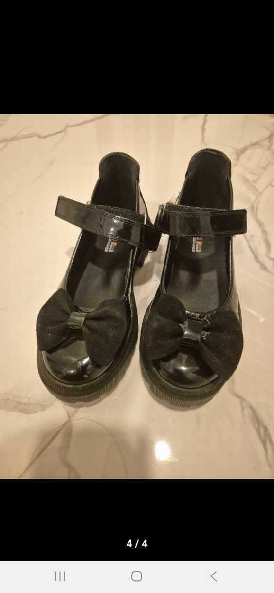 Kız Çocuk Siyah Rugan Goth Babet - Görsel 2