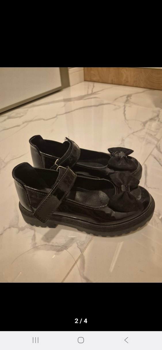 Kız Çocuk Siyah Rugan Goth Babet - Görsel 4