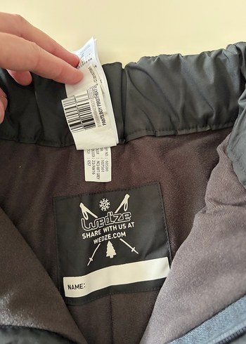 Siyah Erkek çocuk  Kayak Pantolonu Fermuarlı - Görsel 5