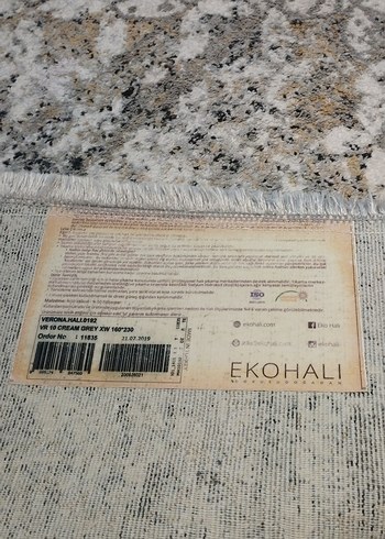 Beden bambu Gri Desenli Çağdaş Halı