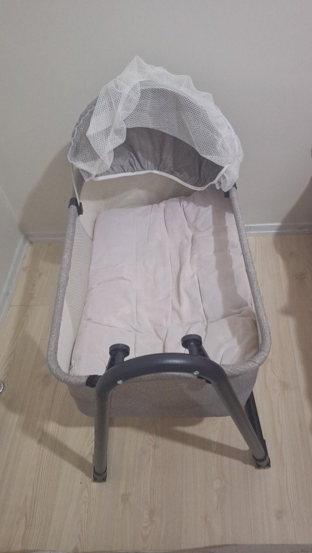 Gri Bebek Beşiği ve Sepeti - Görsel 2