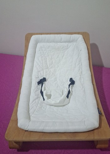 Ahşap Bebek Beşiği Beyaz Minderli - Görsel 4