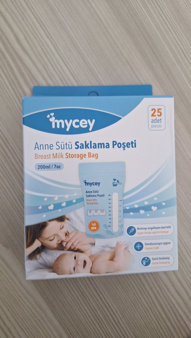 Mycey Anne Sütü Saklama Poşeti 200ml 25'li/6 kutu toplam 150adet - Görsel 2
