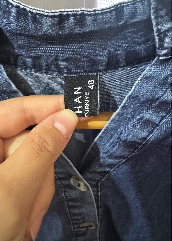 Tesettür kot elbise - Görsel 3