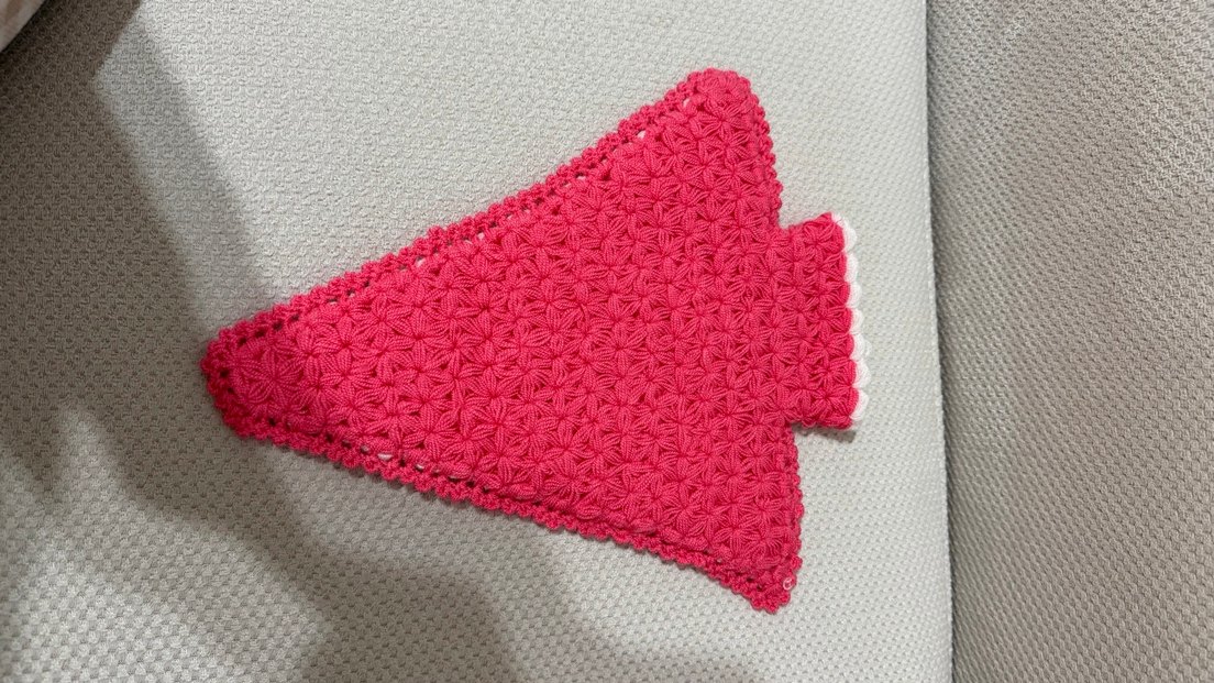 Renkli Kenarlı Beyaz Örgü Banyo lifi - Görsel 2