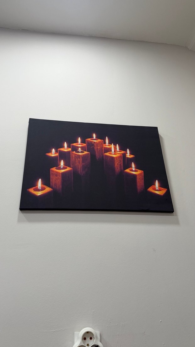 Siyah Mum ve Mumluk Tablosu - Görsel 2