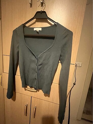 H&M Degaje yaka triko hırka