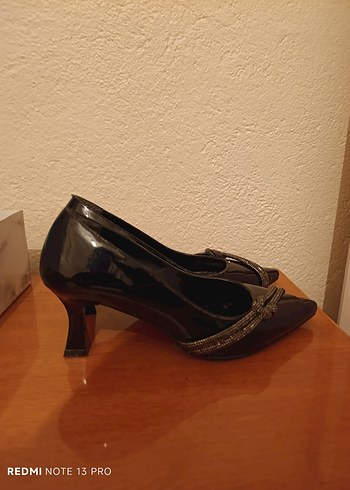 38 Beden siyah Renk Klasik Siyah Stiletto Topuklu Kadın Abiye Ayakkabı