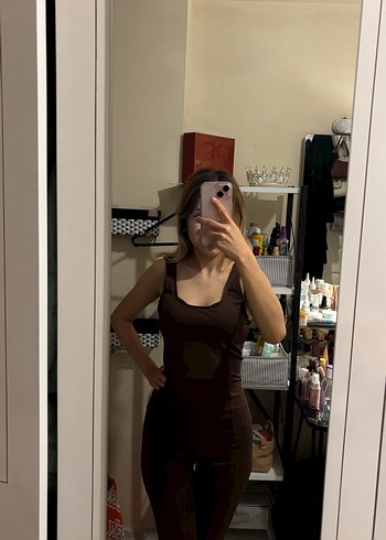 Kahverengi Spor Tulum - Görsel 3