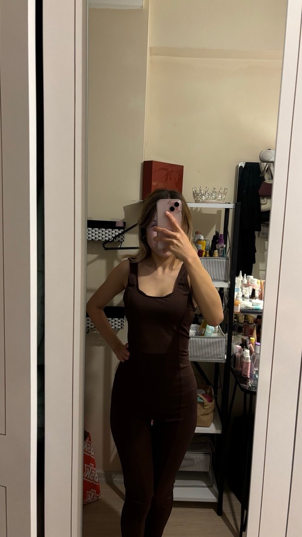 Kahverengi Spor Tulum - Görsel 3