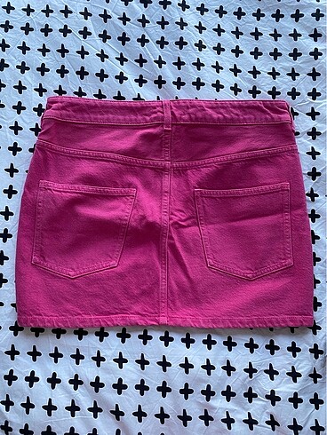 Junkyard Pembe mini kot etek