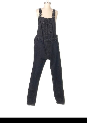Gri Kadın Denim Tulum iki kol arası 46cm boy 146 cm
