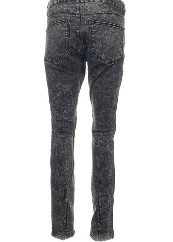 42 Beden Gri Kadın Biker Denim Pantolon
