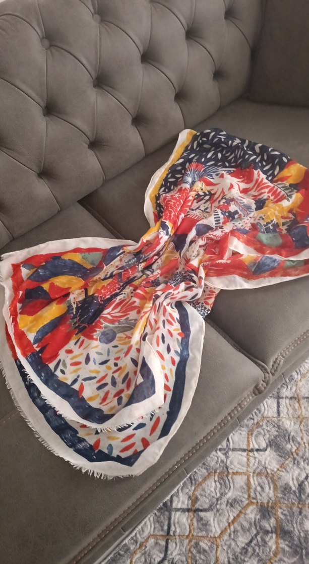 Renkli Bohem Kadın eşarp, - Görsel 2