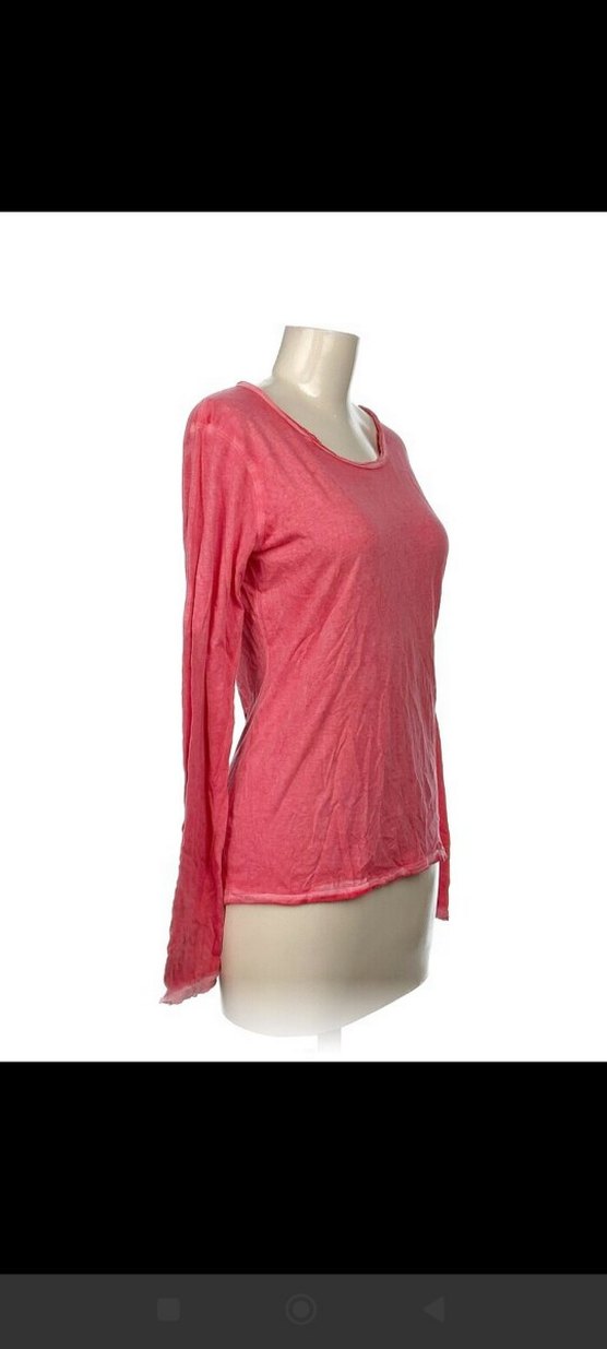 Pembe Uzun Kollu Keten Bluz boyu 65cm iki kol arası 44cm bedn xL - Görsel 2