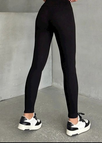 Siyah, Dar Kesim Midi Kadın Tayt - Görsel 6