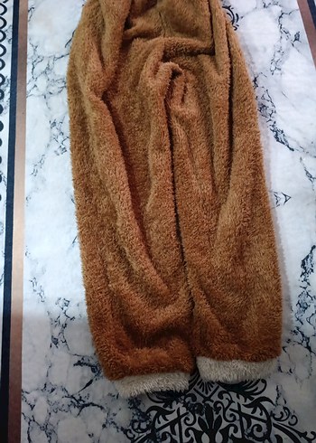 Kürklü Kapüşonlu Sokak Stili Kıyafeti peluş eşofman takımı M bdn - Görsel 2