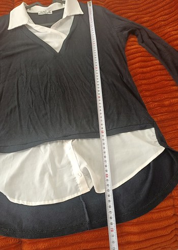 Pamuklu Gömlek M beden helly marka arka daha uzun - Görsel 3