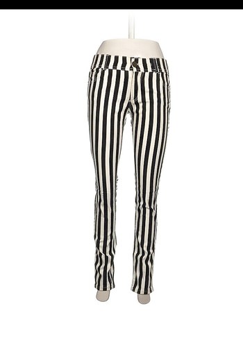 Zebra Desenli Kadın Normal Boy Dar Pantolon