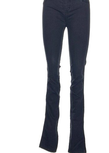 Kadın Siyah Kemerli Normal Boy Denim Pantolon,beli lastikli