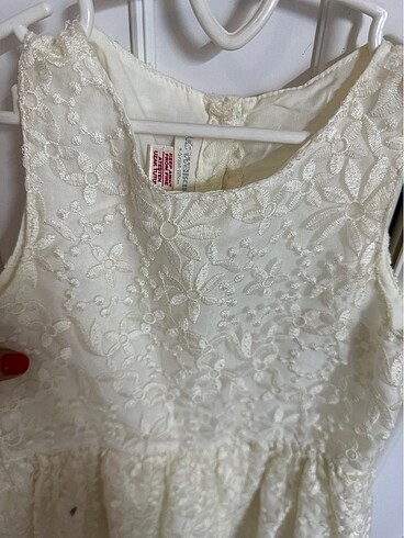 LC Waikiki Kız çocuk krem elbise LCW 4-5 yaş