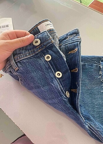 s Beden Düğmeli jean