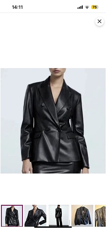 ZARA DERİ BLAZER