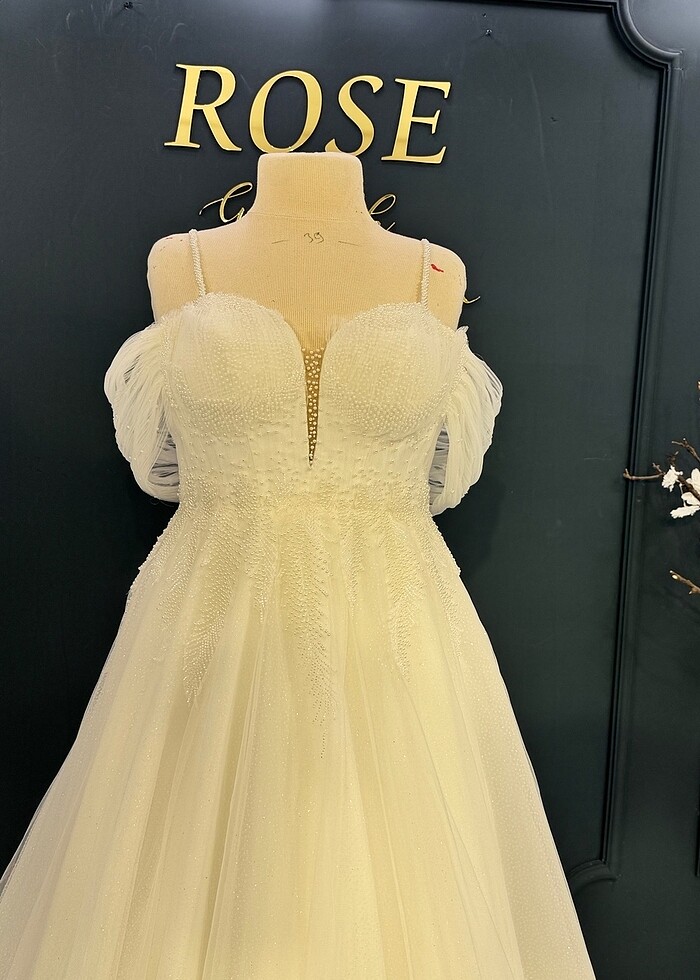 İp askılı gelinlik - Görsel 3