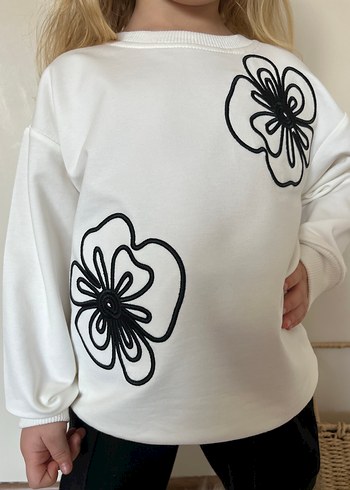 Kız Çocuk Siyah Salaş Eşofman takım - Görsel 4