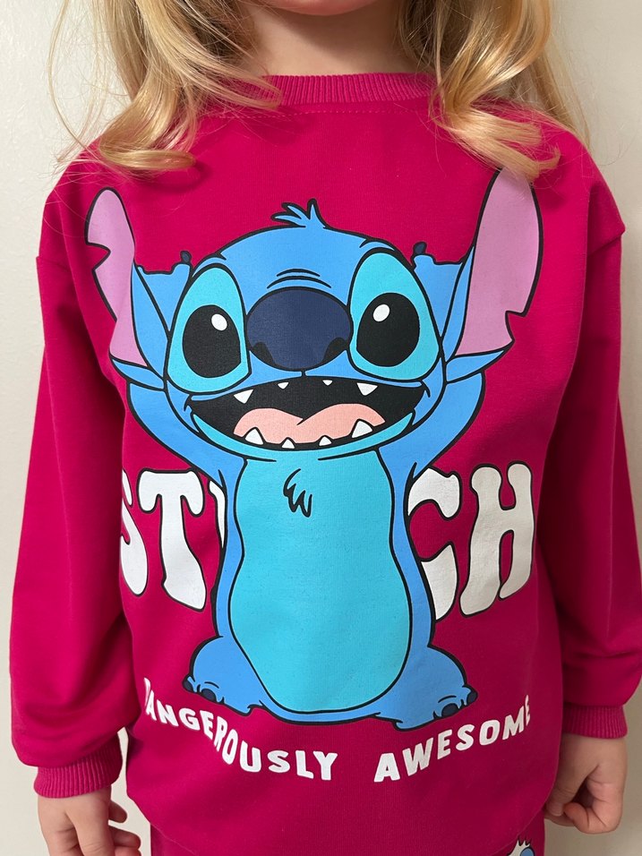 Kız Çocuk Renkli Baskılı Rahat Takım - Görsel 2