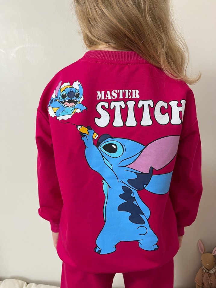 Kız Çocuk Renkli Baskılı Rahat Takım - Görsel 4