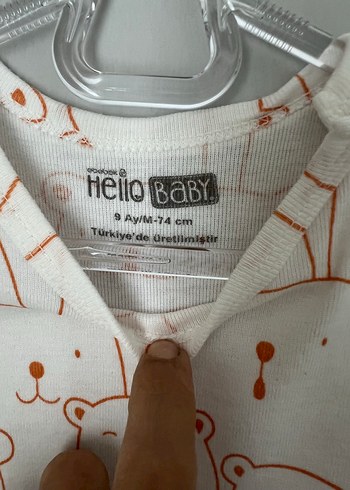 HelloBaby Hello baby bebek zıbın atlet yarım kollu