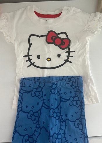 Primark hello kity bebek alt üst şort takım