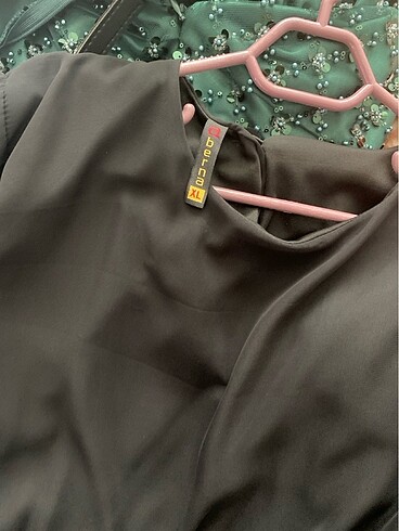 Siyah şifon elbise - Görsel 5