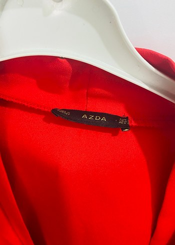 Kadın Kırmızı Midi Salaş ceket - Görsel 5