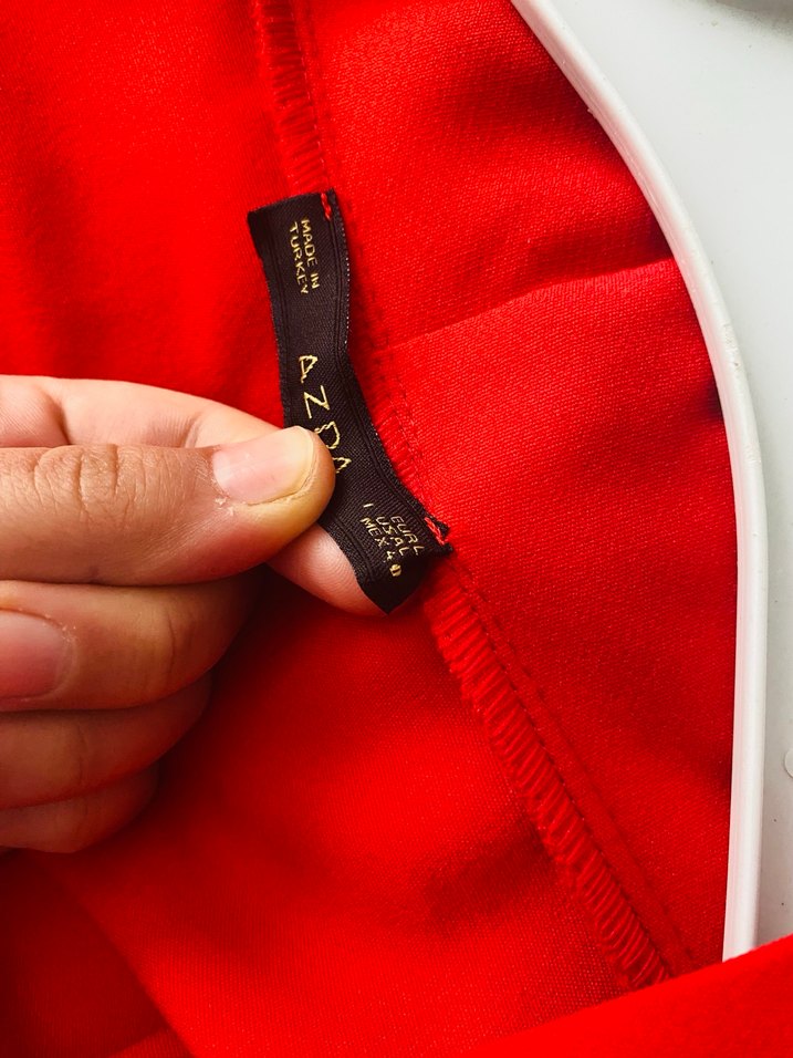 Kadın Kırmızı Midi Salaş ceket - Görsel 4