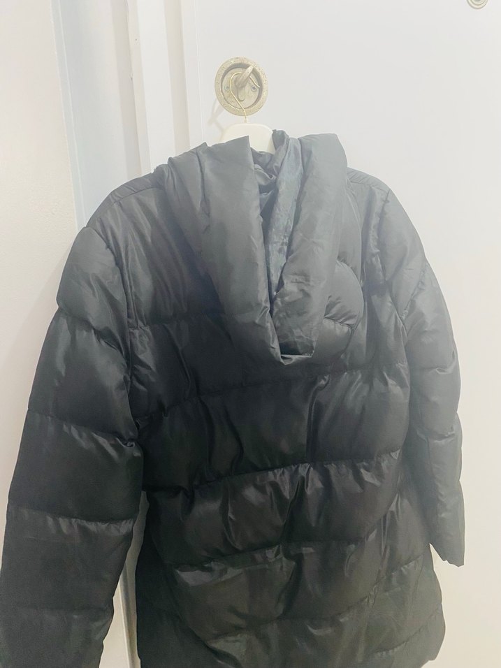 Siyah Fermuarlı Kadın Midi Mont - Görsel 4