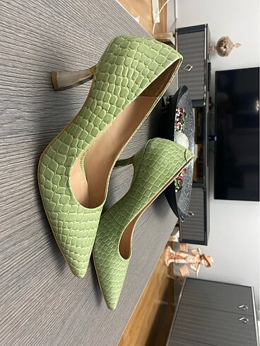 TERGAN vegan yeşil stiletto - Görsel 11