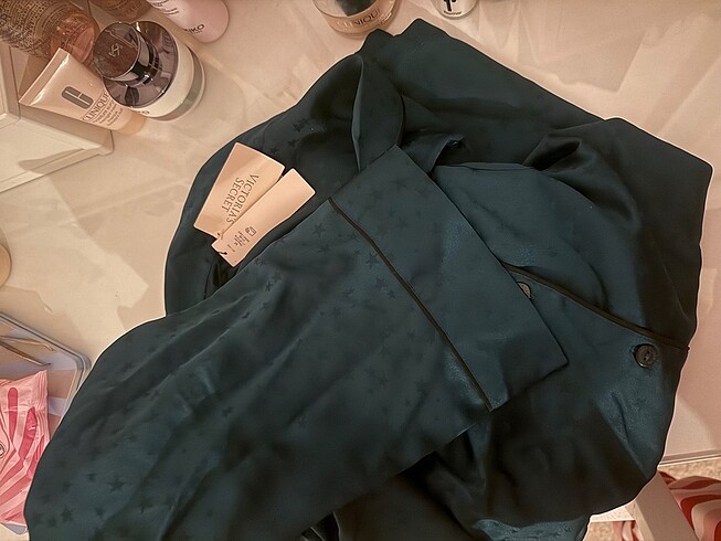 m Beden yeşil Renk Pijama takımı uzun kollu altı uzun