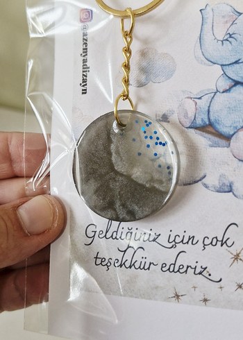  Beden Renk Hazır Teşekkür Kartı Hediyelik Anahtarlık 40 Adet