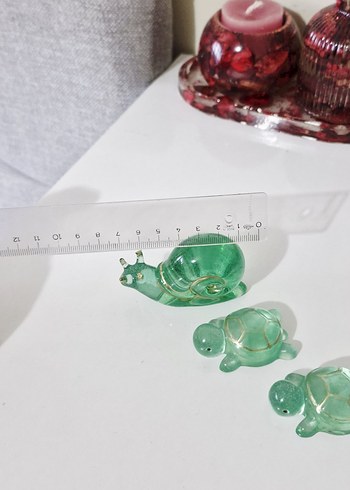 Epoksi Salyangoz ve Kaplumbağa Figürleri Biblo Seti - Görsel 4