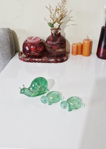 Epoksi Salyangoz ve Kaplumbağa Figürleri Biblo Seti - Görsel 9