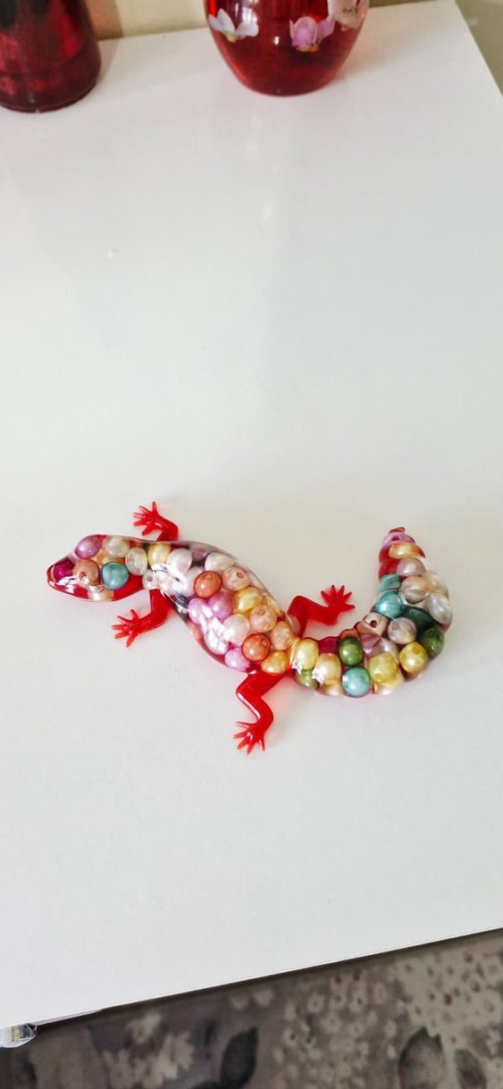 Epoksi Renkli İnci Boncuklu Figür - Görsel 2