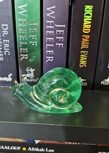 Parlak Yeşil Salyangoz Figürin - Görsel 2