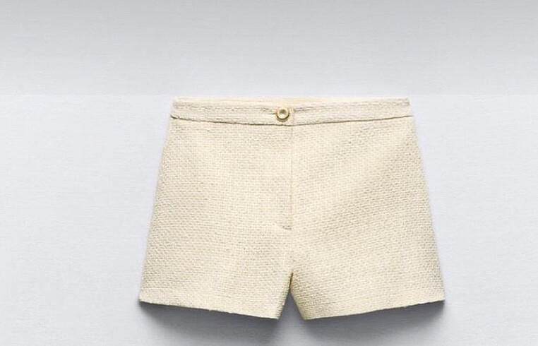 Zara dokuma bermuda şort